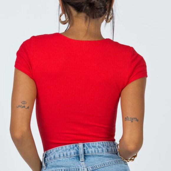 Princess Polly Nicola bodysuit red size 8 - Picture 3 of 3